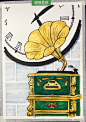 绘画教程】古朴的留声机，充满了艺术工匠气息，让复古的艺术留在画纸上。
适合年龄：7~9岁，材料：8k纸、勾线笔、马克笔、金色丙烯颜料、黑色彩铅、美纹胶等