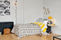 39平小户型一居北欧风格家庭卧室床灯具壁画装修效果图