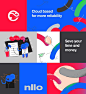 Logo and brand identity for nllo, our handsome nllo who’s here to help your business reach maturity with his smart solutions. A cute and friendly elephant that we used as the main mascot for our ERP project.see more of this identity on Behance and know mo