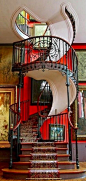 .colorful and winding staircase