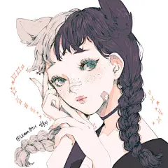 #佳作赏析# 韩国插画师 ✨양흑미✨  twitter@LEmon89H ​​​​