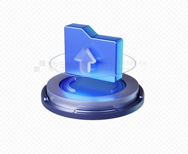 3D科技数据传输图标
