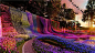 花园的创作灵感来源于深圳最大的瀑布——马峦山瀑布。通过中央流花织锦式的蓝紫色大色块植物飘带，与左右两侧冷暖色调的细腻花境组团，形成对比强烈的花的瀑布；结合“坪山候鸟”、“千亩梅园”的风动艺术装置，象征着城市发展与生境和谐共处；全息投影技术展示着坪山科技等产业蓬勃发展。该花园旨在鼓励世界各地的人们来到坪山，亲身感受它的美丽与朝气。