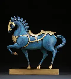 《将军马》铜马摆件工艺品 中式纯铜唐马到成功招财风水酒柜装饰-tmall.com天猫