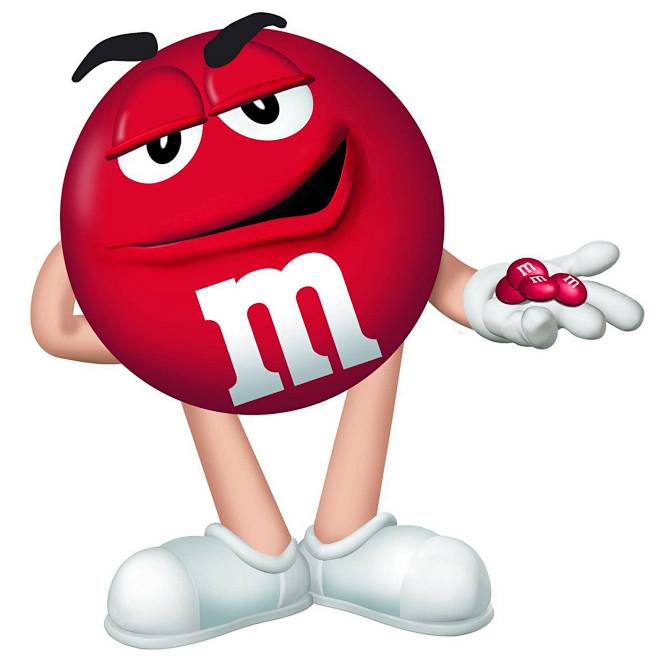 m&m red, 