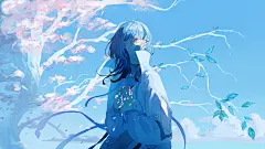 twi: in___79 蓝 樱花树