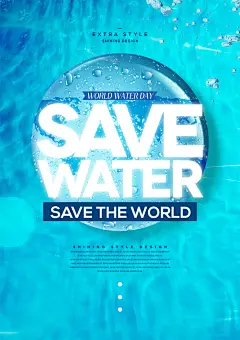 地球干旱世界海洋环境生态灾难末日生态保护公益海报设计素材T194-淘宝网