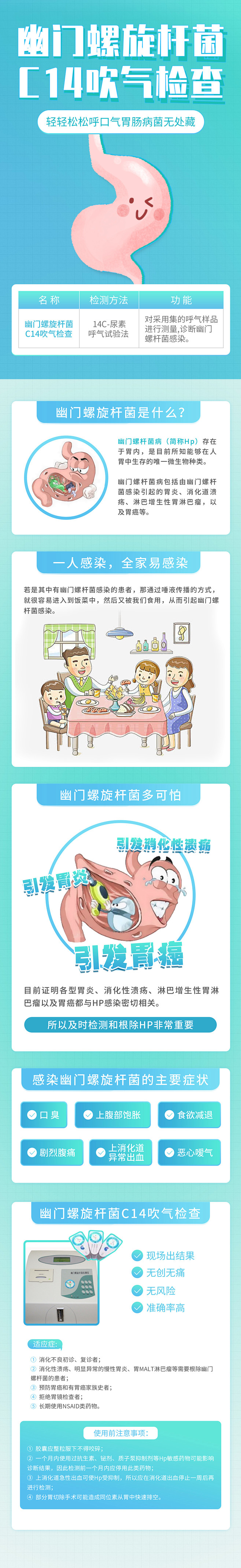 幽门螺旋杆菌C14吹气检查