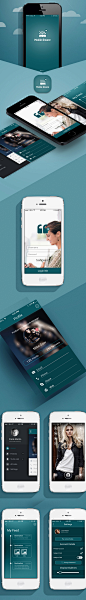 Mobile Square App UI Free Download : Mobile Square App For iPhone 5s, 5c, 5