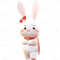 3D立体兔子贴纸