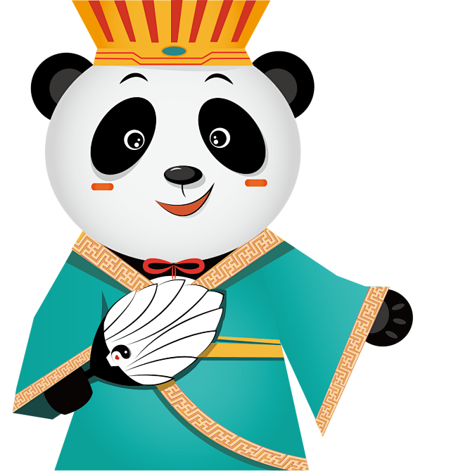三国熊猫logo