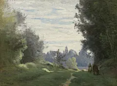 Camille Corot-RAYONS DU MATIN (LA VACHE ALLANT AUX CHAMPS)