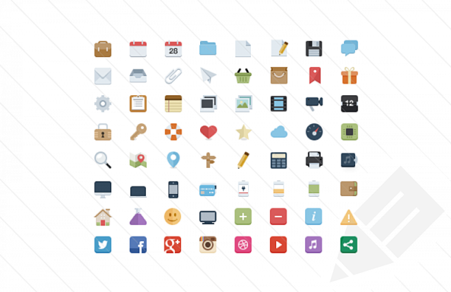 Mini Flat Style Icon...