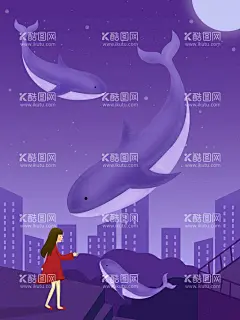 治愈系场景插画  - 源文件下载【酷图网】治愈系插画,日系插画,小清新,女孩,鲸鱼,鲸鱼插画,唯美插画,海洋插画,大海鲸鱼,卡通插画,梦幻插画,书刊封面,海报封面,深蓝,浅蓝,渐变,鲸鱼和女孩儿,星空系,猫咪,儿童世界,奇幻,奇幻儿童世界,幻想世界,温暖插画,手绘插画,梦幻星空插画,夏天插画,设计,广告设计,海报设计,150DPI,PSD,
