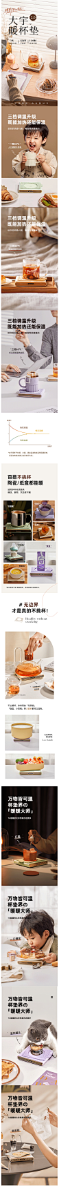 大宇恒温杯垫加热杯垫55度暖暖杯垫保温杯子办公室家用热牛奶神器-tmall