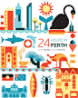 24 hours in Perth, Australia illustration by Patrick Hruby