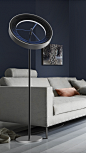 Torus - The Electric Fan Without Motor _ Torus is an electric fan operated by electromagnetic rails instead of motors. It also functions as floor stand