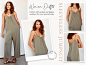 Amazon.com: ANRABESS Women's Loose Casual Sleeveless Adjustable Spaghetti Strap Jumpsuits Stretchy Wide Leg Rompers with Pockets : Clothing, Shoes & Jewelry