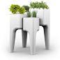 "KiGA Kitchen Garden" modular, waist-high gardening pots by Hurbz can be clustered together or extended into a line.