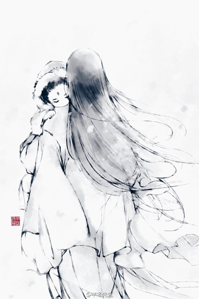 魔道祖师 同人手绘 半场先生/绘