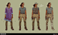 Uncharted - The Lost Legacy: Character Concept art - Nadine Ross, Richard Lyons : Costume exploration for Nadine Ross.