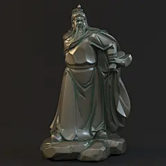 103关公3D打印圆雕图大全STL格式