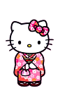 iPhone 壁纸 Hello Kitty 凯蒂 和服 樱花