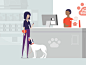 GoodBoi - RMN explainer character animal motion sit gif dog shop character design illustration motion graphics animation
