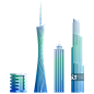 3D免抠立体建筑元素插画素材图片素材