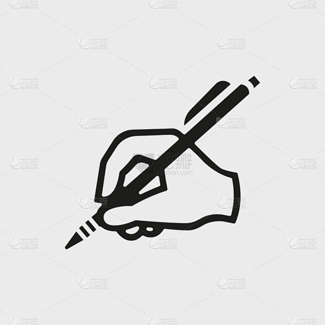 手写图标股票矢量插图平面设计
