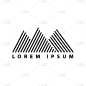 Mountain icon logo vector template