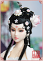 1/6娃娃古装发型022——白蛇，戏曲风格铜钱头；模特：OB，obitsu-淘宝网