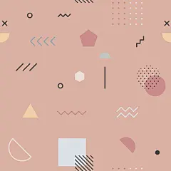 粉红孟菲斯图案壁纸矢量