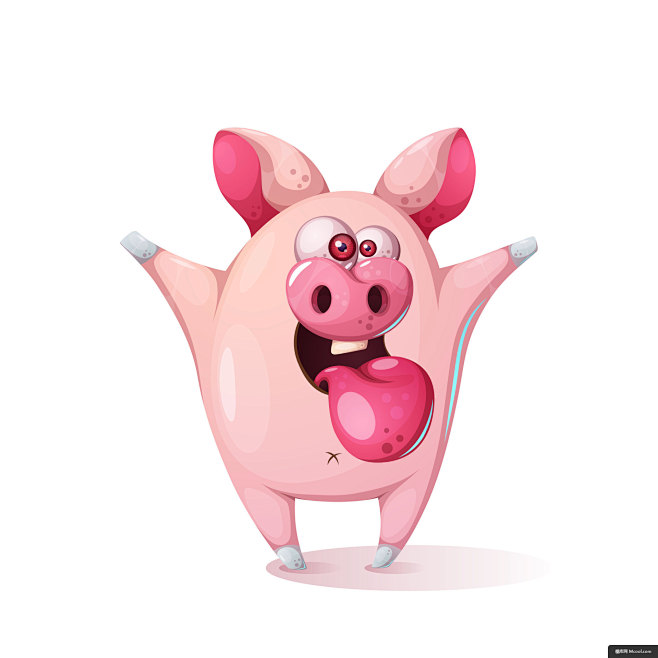 动画片动物美女农场可爱眼睛卡通动物萌宠动物插画绘画