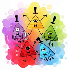 怪诞小镇，很多颜色的Bill，侵删