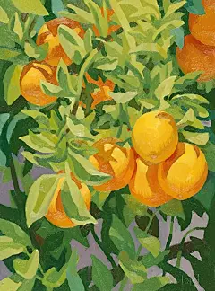 卡罗琳·洛德（Carolyn Lord Oil）为Lodi设计的橘子〜16“ x 12”