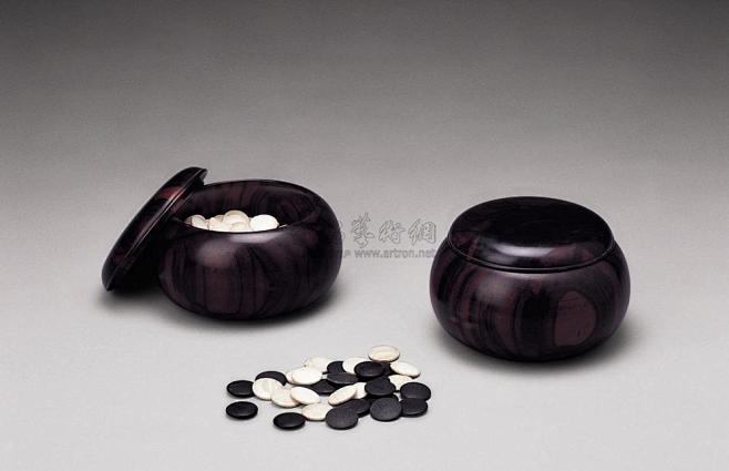 【清 紫檀雕围棋盒 （一对）】拍卖品_图...