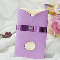 罗兰莉莎 高档欧式请柬 婚礼婚庆请帖喜帖 结婚创意贺卡I1005-tmall.com天猫