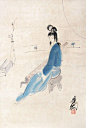 林风眠 人物 立轴 纸本作品欣赏