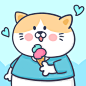 可爱插画小猫情侣微信头像