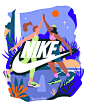 Mural wall painting Graffiti vector digital illustration estampado mural art