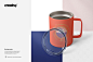 %name 10oz不锈钢咖啡杯样机套装Stainless Coffee Cup Mockup