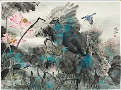 陈志才_荷塘清夏---花鸟作品 | 
陈志才，1964年生于成都。现为四川东方绘画艺术院专业画家、成都工笔画院高级美术师、中国美术家协会四川分会会员。四川诗书画院特聘画师．四川警察书画院特聘画师。