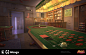 Casino, Ondrej Vozar : This is a scene I created as a 2D Artist in Eipix Entertainment. The background was painted on top of a 3D render based on a concept provided by Wooga, Berlin. Following an addition of 75 hidden objects, the scene was published as a