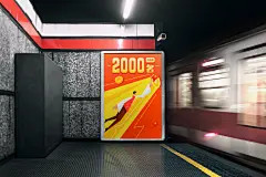 地铁站海报样机