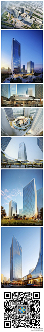 Huasen Architects设计的中国深圳漩涡状商业综合体入围“方大企业总部”设计。全新的方案在这一地区打造出了一个300000平方米的漩涡式商业，办公，娱乐和休闲空间，建筑线性的外形，露台和百叶窗，以漩涡的固定模式向上，居民沿着北环路可以欣赏到每一座大楼的独特之处。【详见】http://t.cn/zRWtqAP