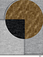 北欧风格灰黑褐色几何图案地毯贴图