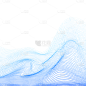 通用元素蓝色科技感科技风线条曲面波浪元素