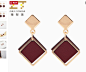2018 New Arrivals Women's Hot Fashion Simple Geometric Hollow Square Earrings Wine Red Leather Drop Earrings For Women Jewelry-in Drop Earrings from Jewelry & Accessories on Aliexpress.com | Alibaba Group