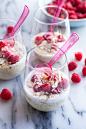  vanilla-bean-coconut-quinoa-pudding-honey-drizzled-raspberries